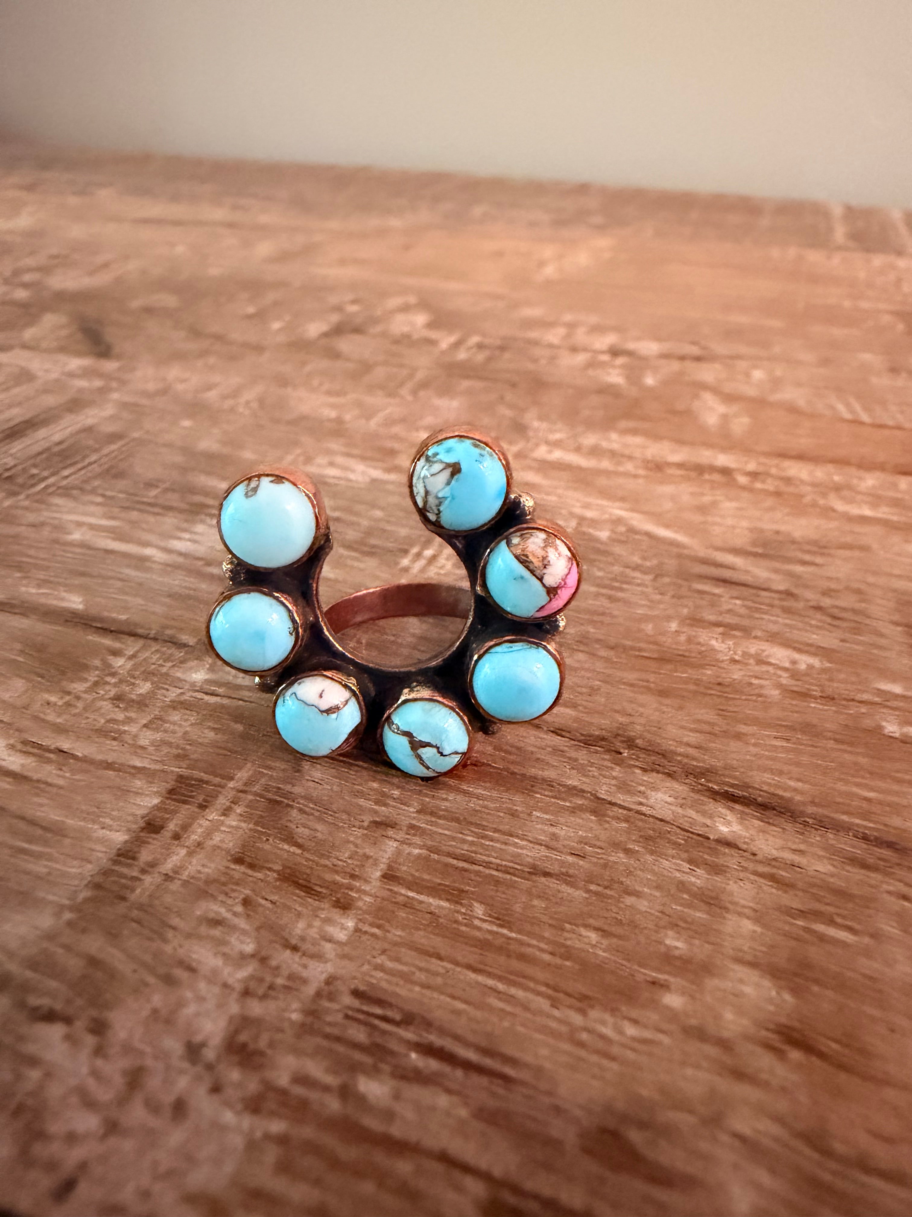 Cotton Candy Copper Naja Ring