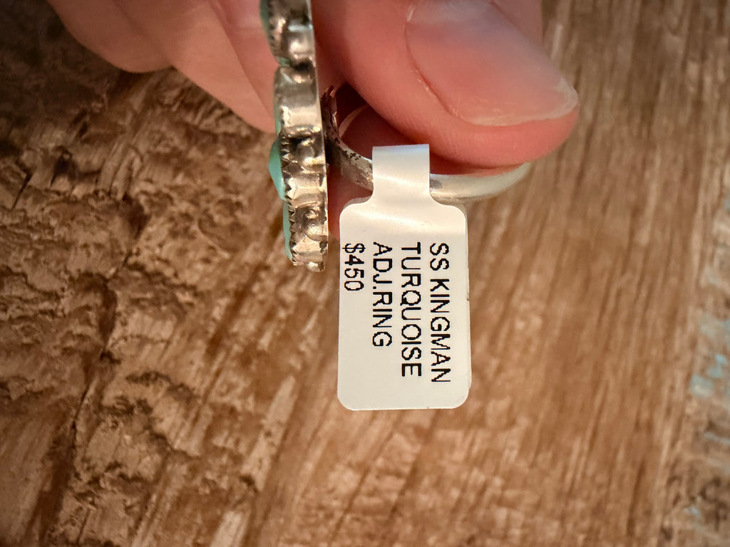 White Buffalo and Kingman Turquoise Pendant