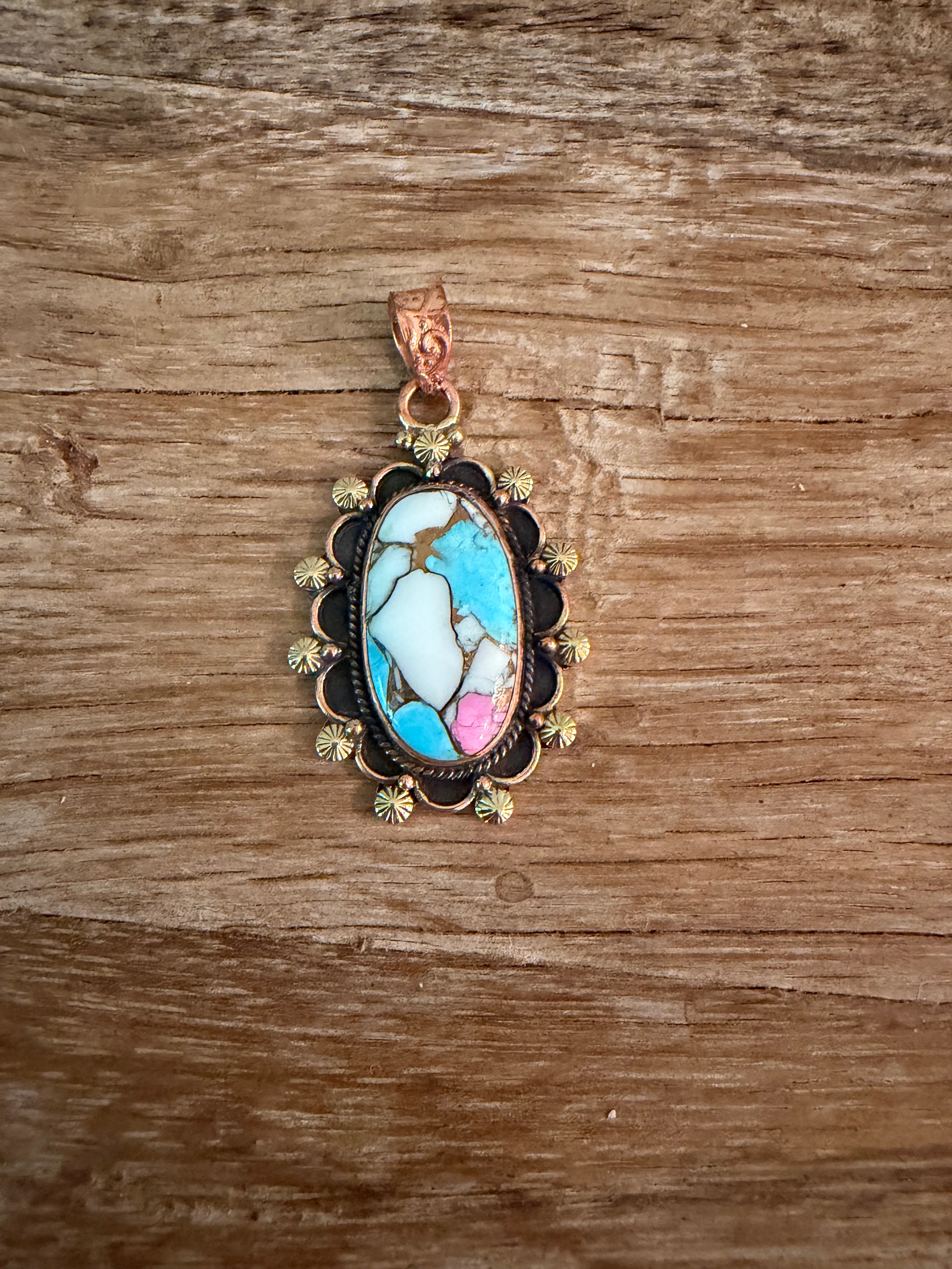 Cotton Candy Copper Pendant