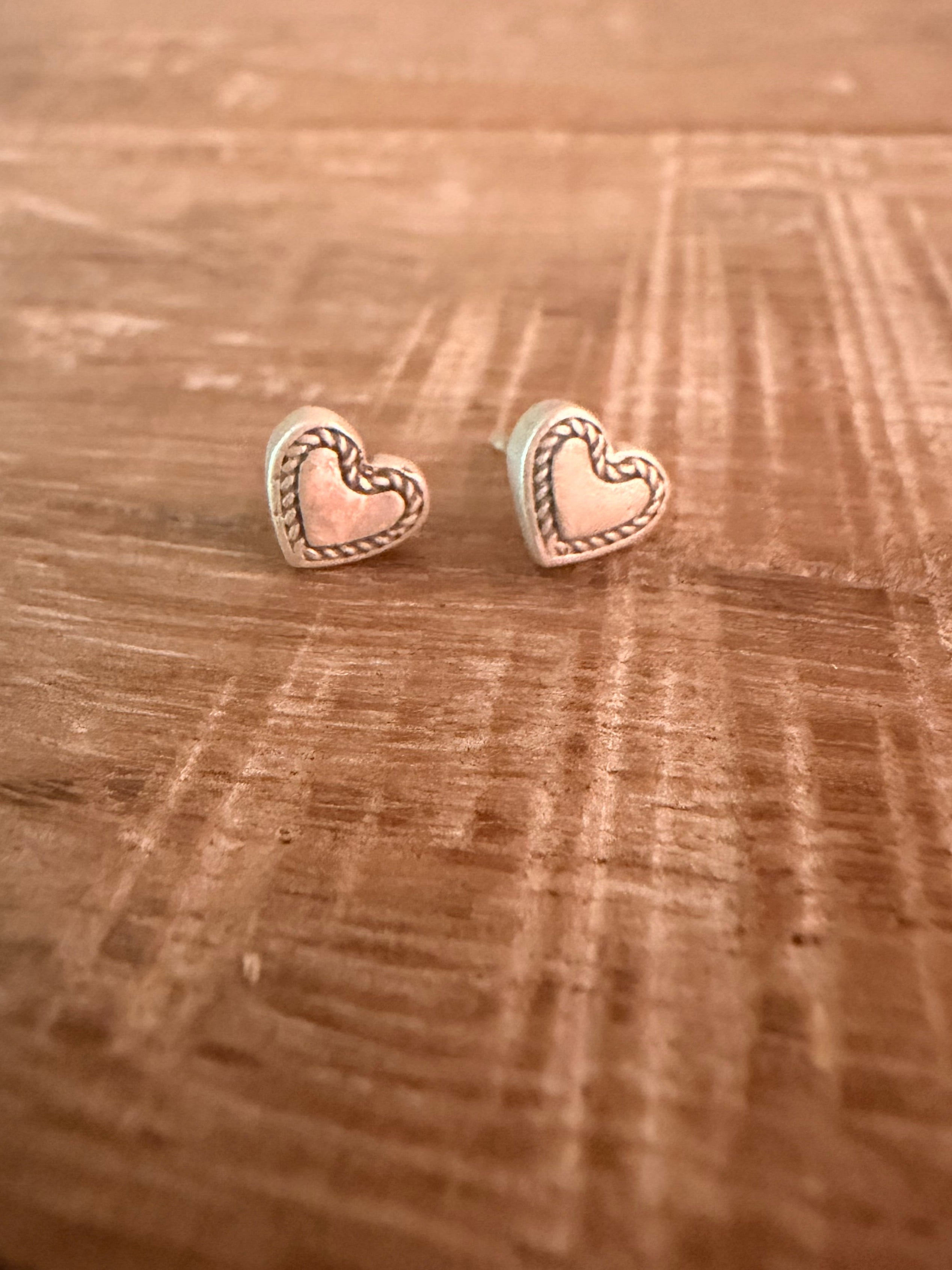 XS Heart 925 Sterling Silver Stud Earrings