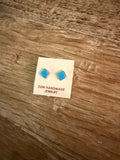 Native Zuni Handmade Kingman XS Stud Earrings