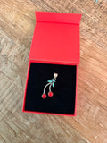 Rosarita and Kingman Turquoise Cherry Pendant