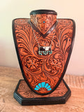 White Buffalo and Kingman Turquoise Bar Necklace