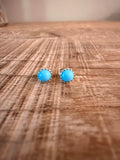 Linda Yazzie Kingman Turquose Small Stud Earrings