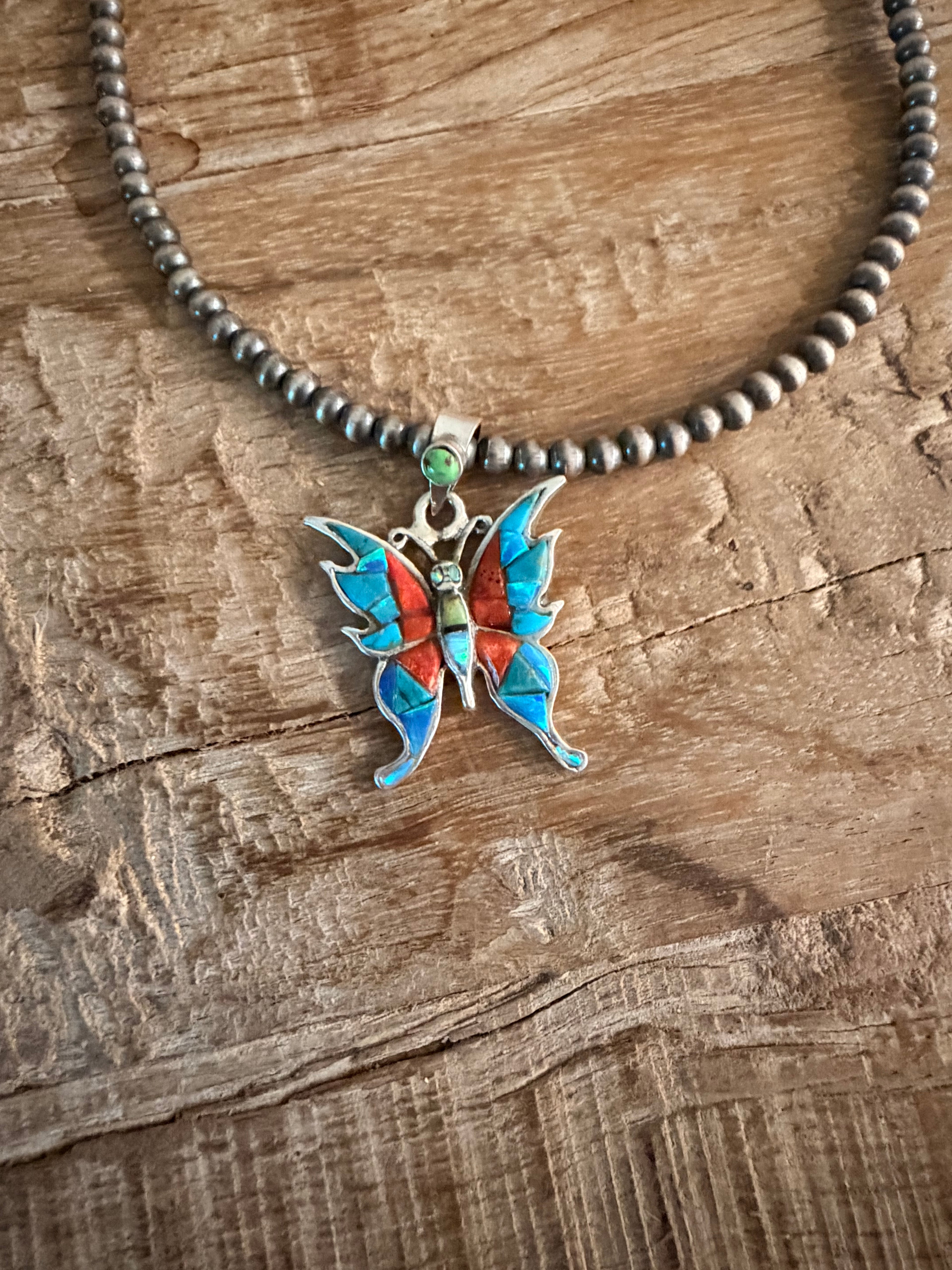 Multi stone Butterfly Pendant (ONLY)