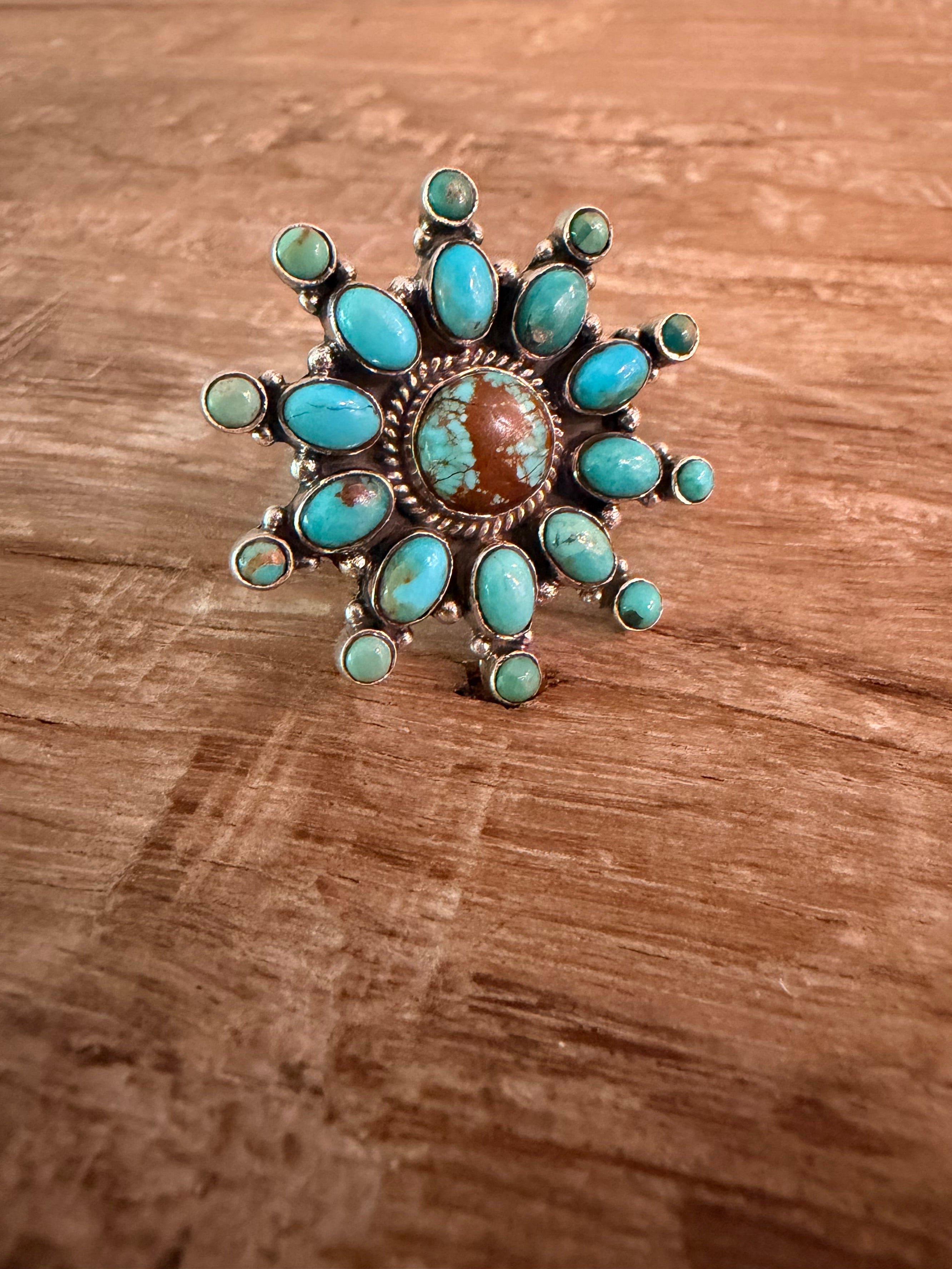 Kingman and Mine 8 Turquoise Adjustable Ring