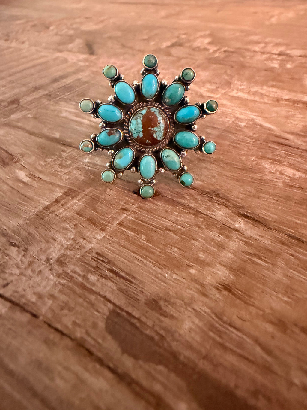 Kingman and Mine 8 Turquoise Adjustable Ring