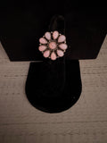 Pink Conch Adjustable 925 Sterling Silver Statement Ring