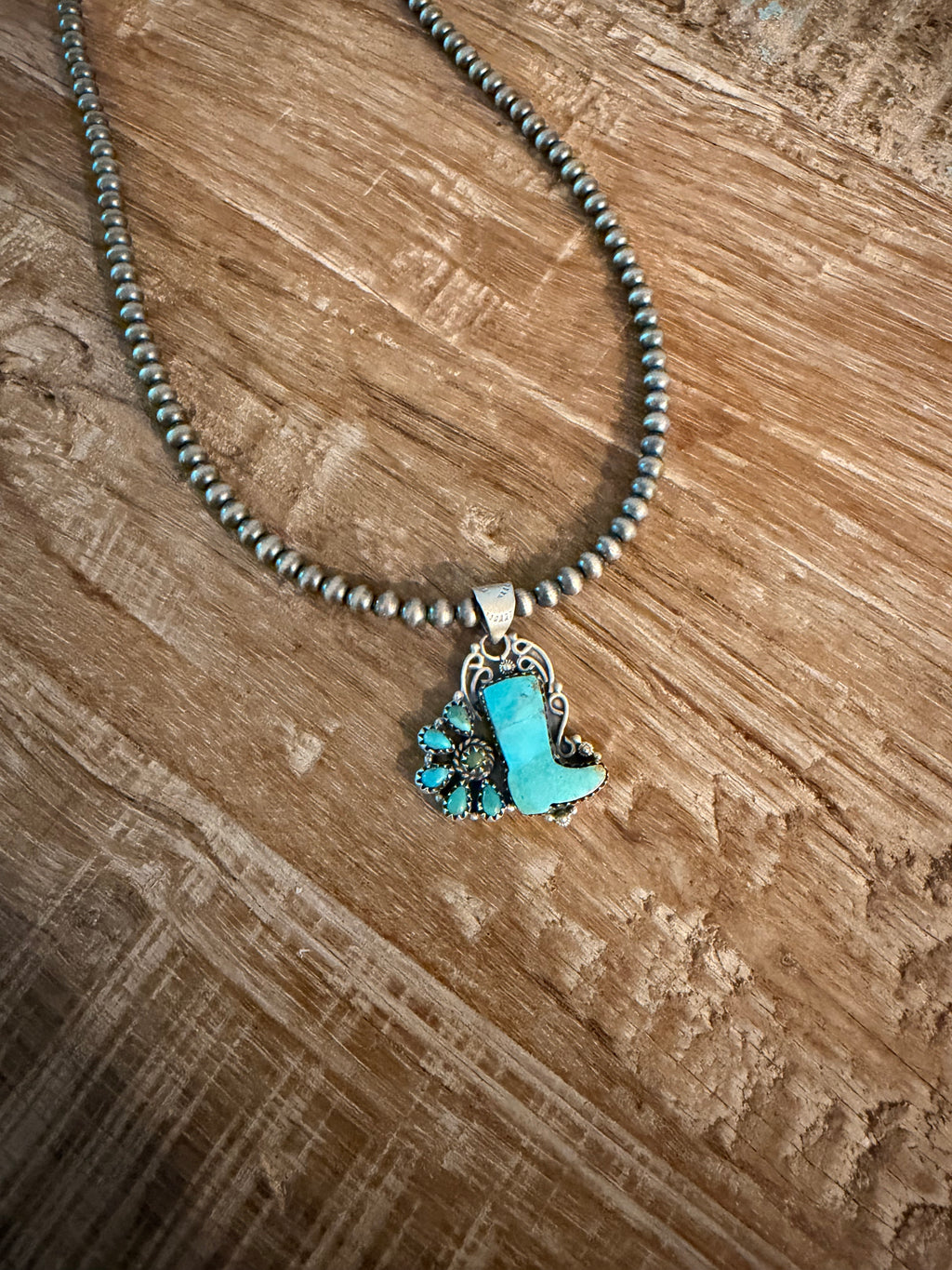 Kingman Tirquoise Boot Pendant