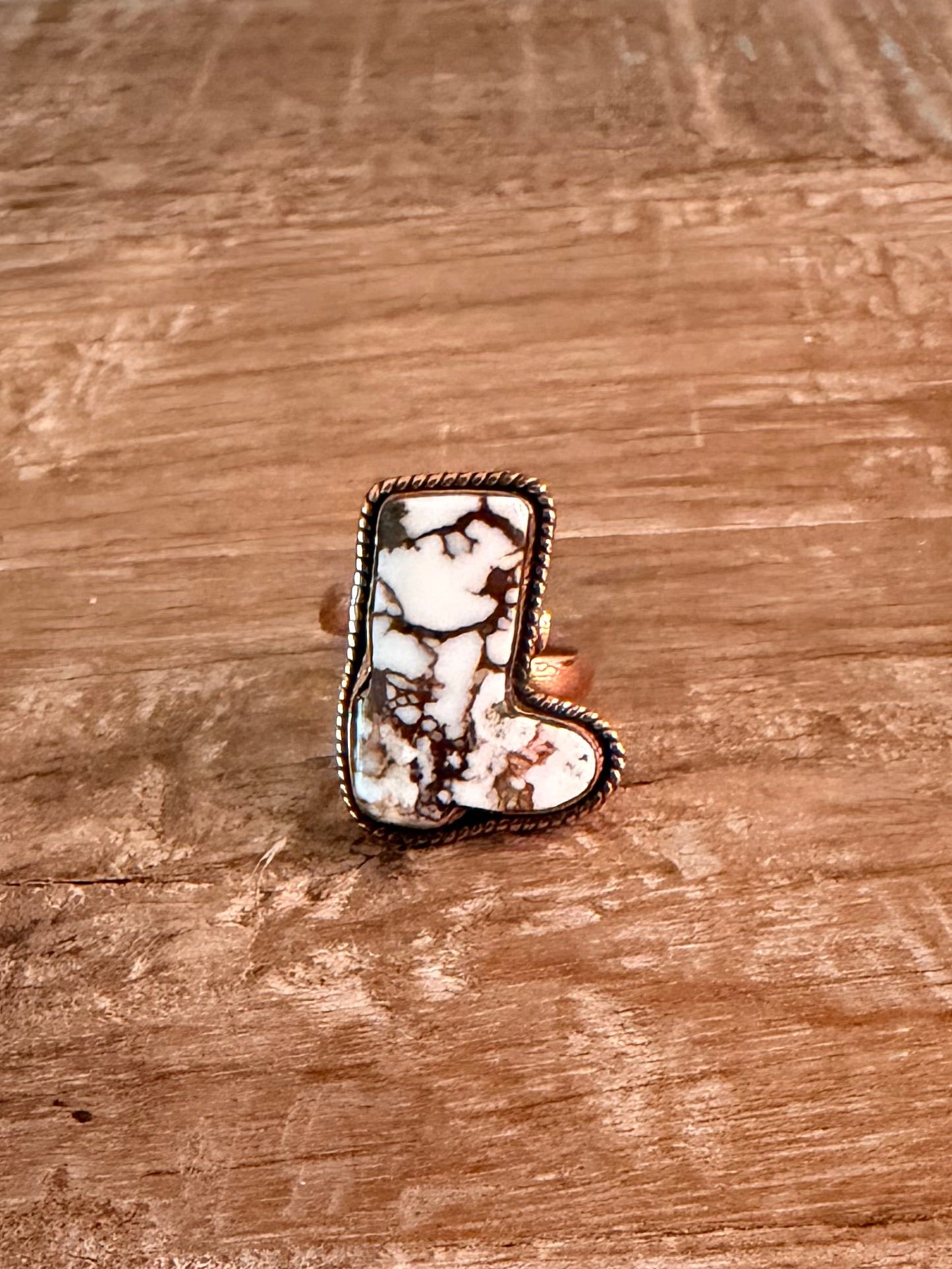 Wild Horse and Copper Boot Ring