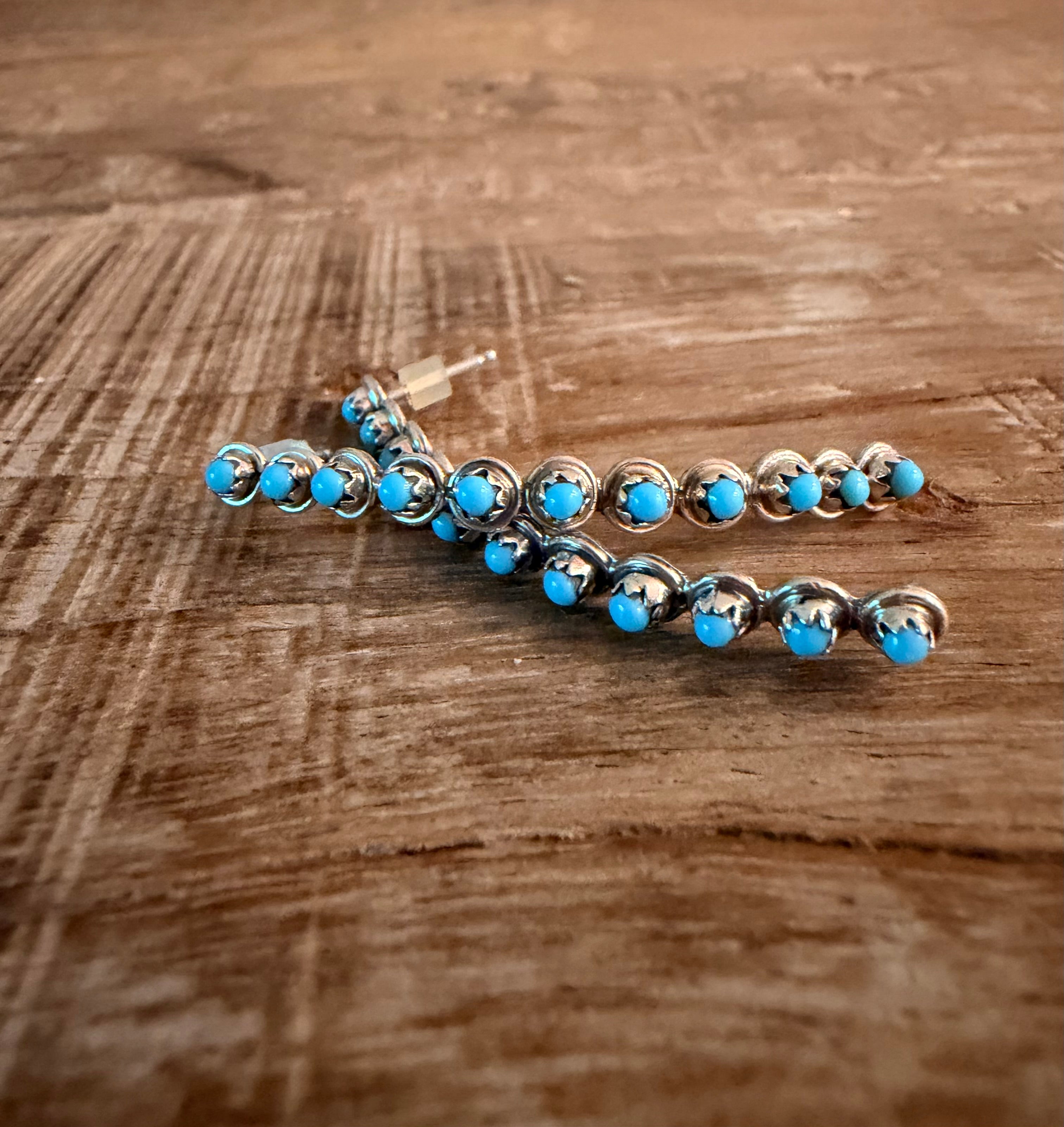 Petite Native Made Kingman Turquoise Post Earrings