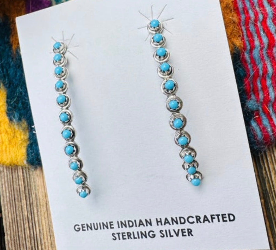 Petite Native Made Kingman Turquoise Post Earrings