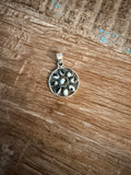 White Buffalo 925 Sterling Silver Flower Pendant (ONLY)