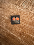 Native Made Orange Spiny Stud Earrings