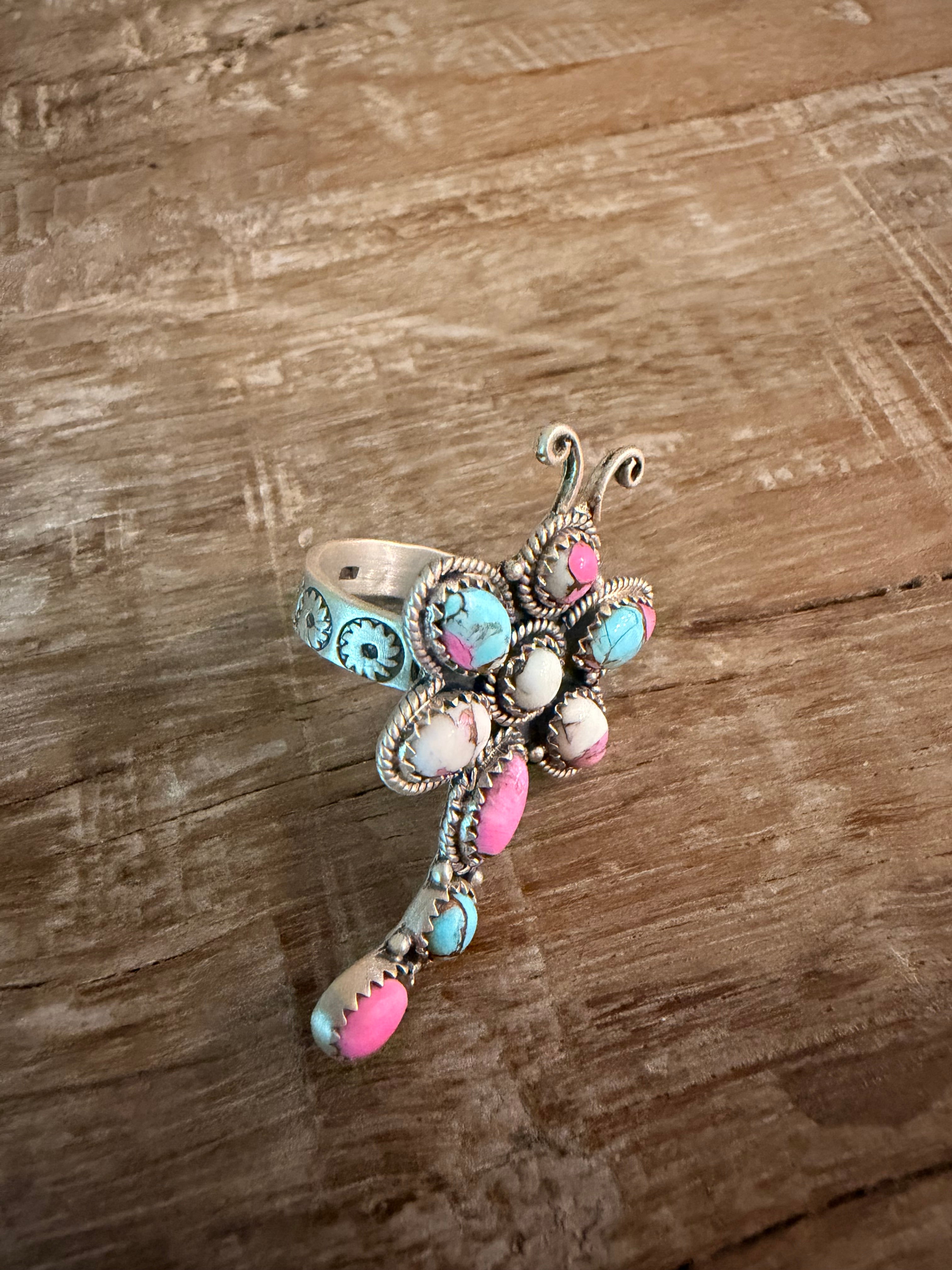 Cotton Candy Butterfly Ring