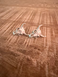 Cow Skull 925 Sterling Silver Earrings