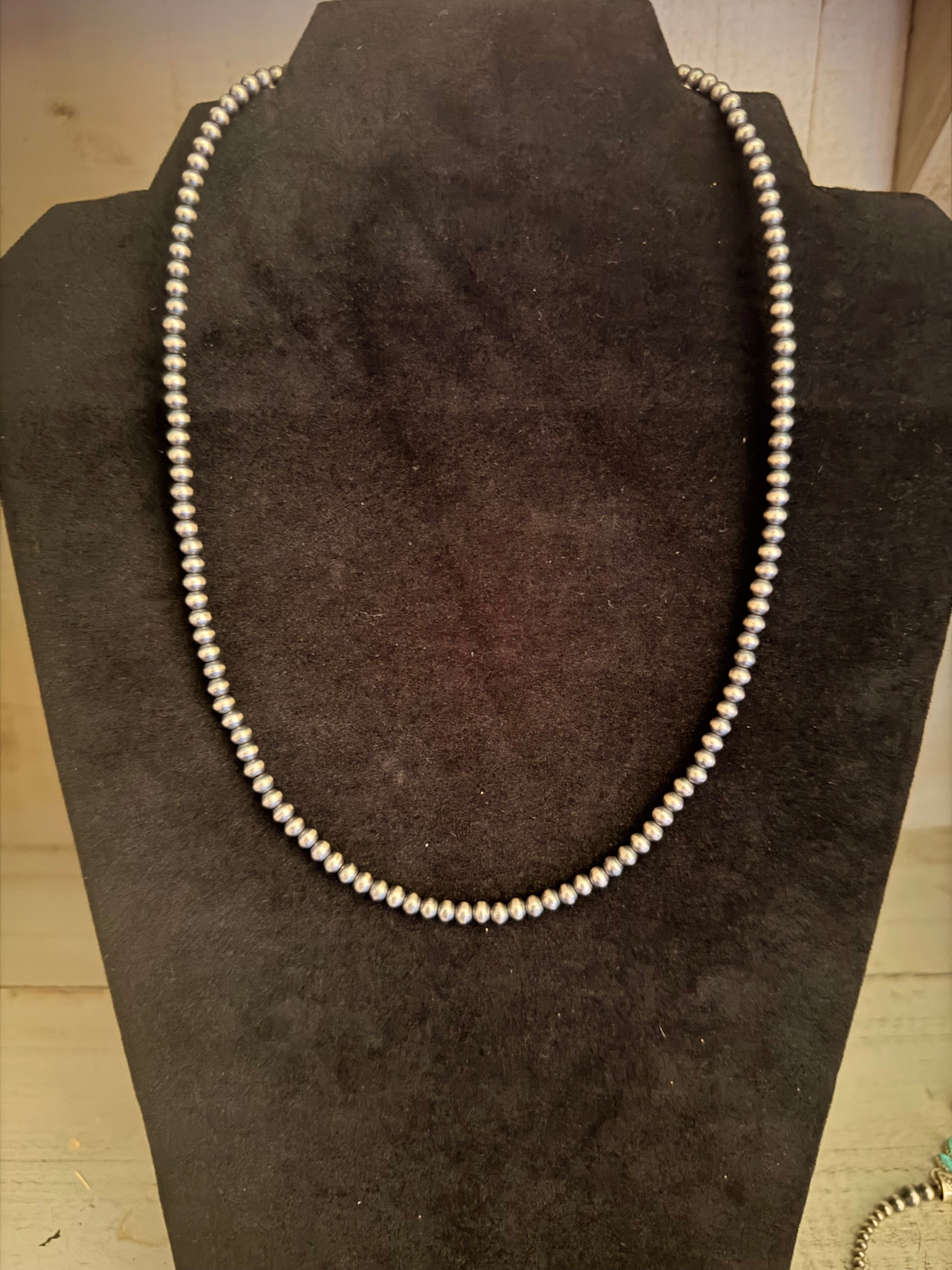 Sterling Silver Pearls 18-20” 3mm