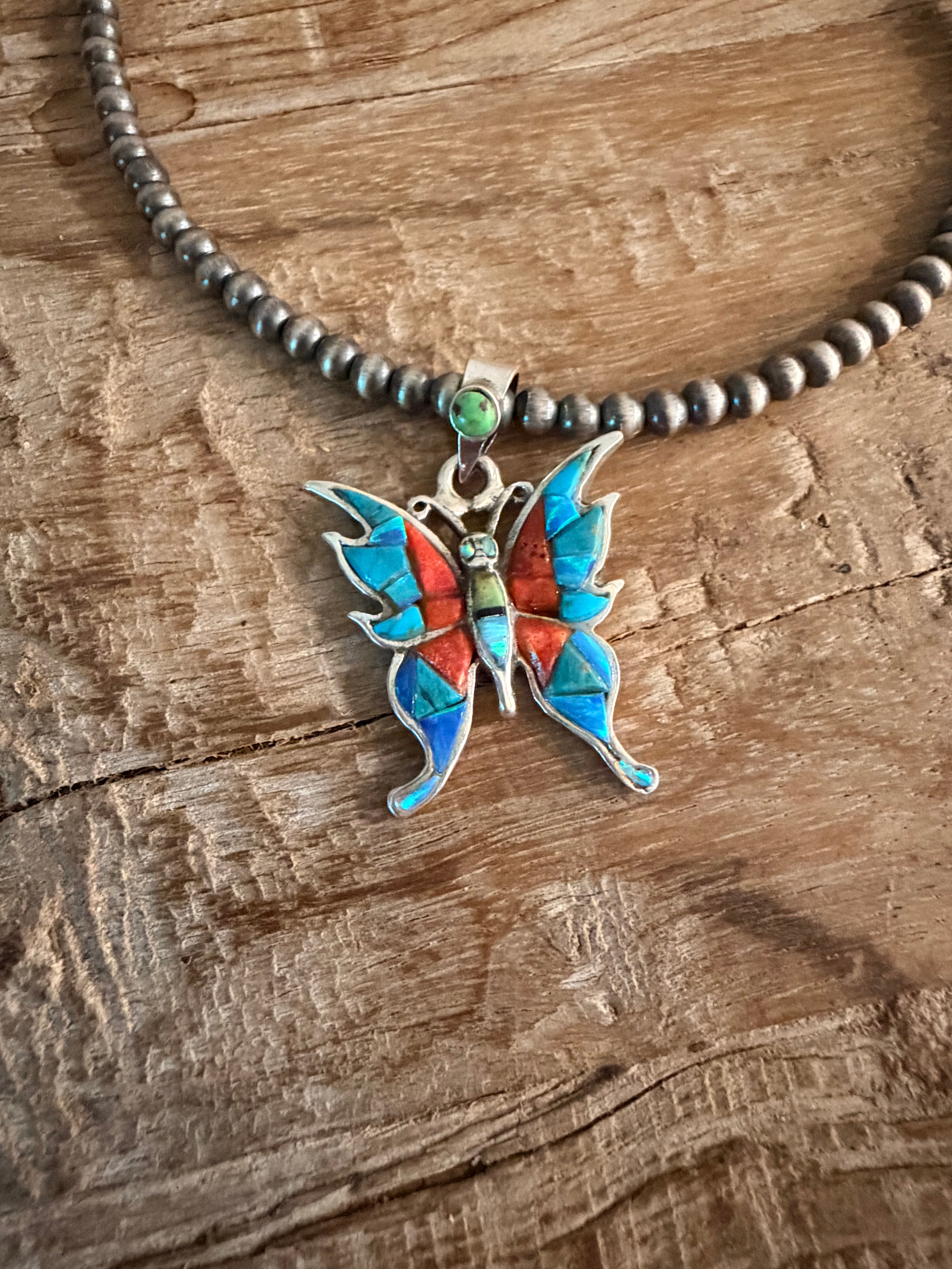Multi stone Butterfly Pendant (ONLY)