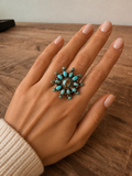 Kingman and Mine 8 Turquoise Adjustable Ring