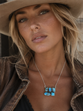 Golden Hills 5 Stone Bar Necklace